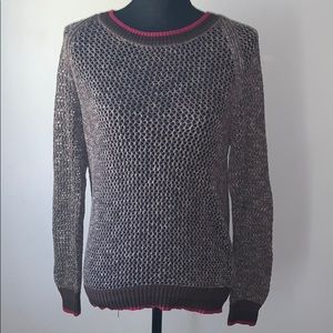 OF TWO MINDS Thadine Open Weave Sweater M